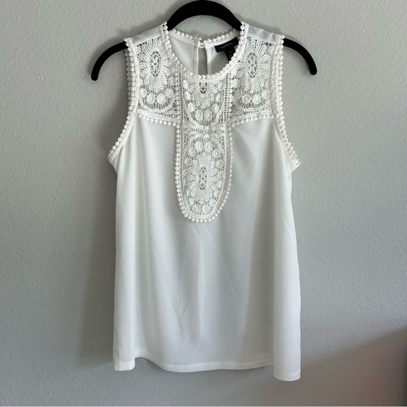 Halogen White Lace Tank - Picture 1 of 4